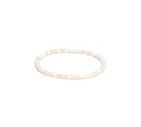 Générique Bracelet de perles boulier en Jade blanc, ficelle 4x2mm for bijoux(17cm-6.69inch,G)
