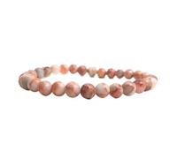 Générique Bracelet de perles en pierre 6mm for femmes et hommes, bijoux Agates, Bracelets élastiques(21cm,Red network stone)