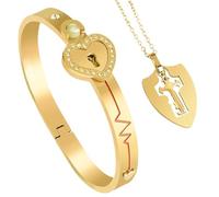 Générique Bracelet De Projection - Bijoux De Couple En Forme De Cœur, Bracelet En Acier Titane | Message Secret Pierre Souvenir Romantique Pour Hommes Femmes Anniversaire Mariage Anniversaire Coffret