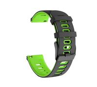 Générique Bracelet de sport en Silicone 20 22mm, Compatible avec Vantage V3 M/M2/Grit X Pro Titan, IGNITE 3 2 Pacer, Bracelet de montre souple(Black Green,22mm)