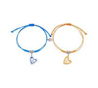 Générique Bracelet Empilable Cadeau En Rose Anneaux Bracelets For Couples Matching Heart Bracelets For Friend Jonc Homme Bracelet Bijoux (C, One Size)