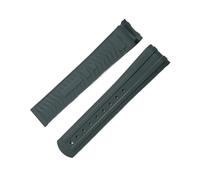 Générique Bracelet en caoutchouc fluoroélastomère approuvé de 20 mm 300, options multicolores(Green,20MM_SILVER BUCKLE)