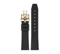 Générique Bracelet en caoutchouc silicone compatible avec les montres VC FIFTYSIX MALTE METIERS D'ART, accessoires de montre 19 mm, 20, 21, 22, bracelet plongée(02 gold,22mm)