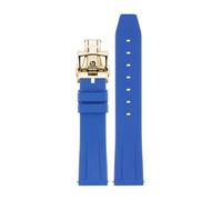 Générique Bracelet en caoutchouc silicone compatible avec les montres VC FIFTYSIX MALTE METIERS D'ART, accessoires de montre 19 mm, 20, 21, 22, bracelet plongée(05 gold,20mm)