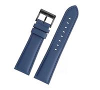 Générique Bracelet en cuir de vache, Compatible Avec LUMINOX 1861 1881 3051 8831 8830 Diesel, 22 23 24 26mm accessoires bracelet homme(Blue -black,22mm width)