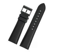 Générique Bracelet en cuir de vache, Compatible Avec LUMINOX 1861 1881 3051 8831 8830 Diesel, 22 23 24 26mm accessoires bracelet homme(Black black-black,23mm width)