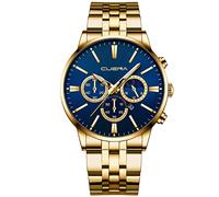 Générique Bracelet en Cuir Montres à Quartz de Luxe Quartz Bande en Acier Inoxydable Montre Digital Enfant Garçon (E, One Size)