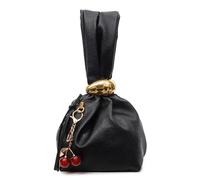 Générique Bracelet en Cuir Portefeuille pour Femmes avec Pendentif Mini Seau Sac Solide Couleur Petit Sac fourre-tout Style Élégant Portefeuille Portable pour un usage quotidien, Noir , 13.78*4.33