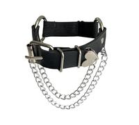 Générique Bracelet En Cuir Pour Homme, Bracelet Manchette En Cuir En Forme De Cœur Pour Femme, Ajustable, Style Rock Punk, Avec Chaîne, Style Vintage, Ras Du Cou, Accessoires Pour Halloween, Cos