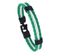 Générique Bracelet En Cuir Pour Homme, Bracelet Tressé Drapeau National Multicouche En Cuir Tressé Torsadé Bracelet Simple Bracelets De Football Bijoux De Charme Ethnique Vintage Idée Cadeau P