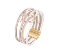 Générique Bracelet En Cuir Pour Homme, Bracelets En Cuir En Forme De Cœur Pour Femmes, Manchettes Multicouches Empilables Avec Fermoir Magnétique, Bijoux Faits À La Main, Charmants Cadeaux D'An