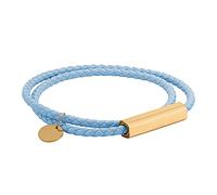 Générique Bracelet En Cuir Tressé Pour Homme, Bijou Fait Main Gravable, Bracelet En Corde Tressée Bleue Avec Fermoir Magnétique, Bijoux Fantaisie Pour Homme, Cadeau Pour Adolescent, Garçon, Re