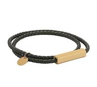 Générique Bracelet En Cuir Tressé Pour Homme, Bijou Fait Main Gravable, Bracelet En Corde Tressée Verte Avec Fermoir Magnétique, Bijoux Fantaisie Pour Homme, Cadeau Pour Adolescent, Garçon, Re