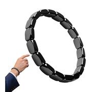 Générique Bracelet En Hématite - Accessoire Mode Masculin Bracelet en Hématite - Bijou Élégant Et Décorations De Poignet Pour Cadeau D'anniversaire De Graduation Saint Valentin