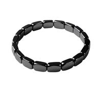 Générique Bracelet En Hématite Pour Hommes | Accessoire Mode Masculin Bracelet en Hématite | Bijou de Poignet Tenue Formelle Décontractée Cadeau Anniversaire Mariage Cérémonie