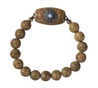 Générique Bracelet en Perles de Bois Vert Santal Bracelet Chapelet DIY à 6 Syllabes Bijou et Esthétique Accessoire Spirituel Polyvalent pour Tenue Quotidienne