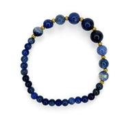 Générique Bracelet en pierres véritables naturelles de Sodalite bleue Courage Force et Determination