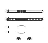 Générique Bracelet en Silicone pour Hume Bracelet de Remplacement avec Boucle de Fermeture - connecté pour Tracker d'activité et Moniteur d'activité (Noir et Blanc)