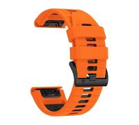 Générique Bracelet en silicone QuickFit 22 mm 26 mm Compatible avec Forerunner 965 955 Solar 945 LTE 935 745 S70 47 mm Accessoire de bracelet de montre souple de sport(Orange Black,QuickFit 26mm)