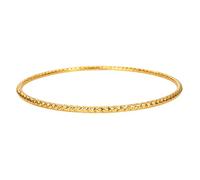 Générique Bracelet Femme JONC FACETTÉ Plaqué Or 18 Carats - Bracelet Esclave Rigide Diamètre 62mm - Bijou Poinçonné Éclat Diamanté Luxe Chic - Cadeau Anniversaire Noël - Design Moderne et Étincelant