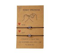 Générique Bracelet Femmes Couple 4 Message Bijoux Thread Love Couple For Friends Mascot Charm Lovers Bracelet Bracelet Lune Anneaux (B, One Size)