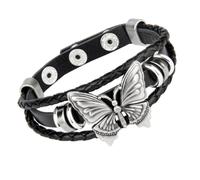 Générique Bracelet Gothique Punk pour Homme et Femme, Manchette Tressée Multi-couches, Style Rock, Chaîne de Poignet Ajustable, Bijoux Punk Noir pour Soirées et Présents