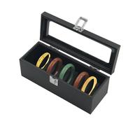 Générique Bracelet Holder Box - PU Leather Density Board 10/20 Slots | Bangle Organizer Storage Display Case With Transparent Lid | Dustproof Jewelry Storage Box For Bracelets Bangles Store Showcase