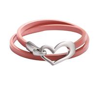 Générique Bracelet Homme Cuir, Bracelet Ras Du Cou En Cuir Pour Femme, Bijou Tressé Fait Main, Fermoir Crochet D'Amour, Bijou Rose Pour Femme Avec Pochette, Cadeau D'Anniversaire Pour Petite Amie