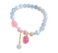 Générique Bracelet Hommes Perle Rose Avec Bracelet Bracelet Bracelet 9mm Bead Natural Gemstone Bracelet En Acier De Valentin Hommes Bijoux (Blue, One Size)