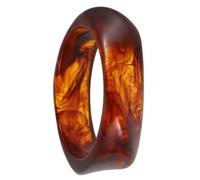 Générique Bracelet Jonc Large en Résine Marron pour Femmes Finition Lisse et Forme Carrée, Style Moderne Usage Quotidien ou Fête D'anniversaire