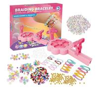 Générique Bracelet Making Kit, Diy Jewelry Craft Set, 10.24x9.84 Inches String Braiding Art Toys, Portable Handmade Accessories Kit, Fun Design, Kids Activities for After School Projects