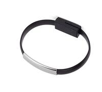générique Bracelet Micro Chargeur USB Chargement Données Câble Sync Bracelet pour Android Smartphone Noir Pratique et PopulaireAttractif et Professionnel