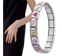 Générique Bracelet Modulaire Italien | Bracelet Bijou En Acier Inoxydable Pour Homme,Fournitures De Findings De Bijoux De Mode Pour Rencontres Voyages Plage Camping Soiree Cocktail Mariage