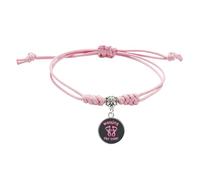 Générique Bracelet Octobre Rose, pour la Lutte Contre le Cancer du Sein Bijou Sensibilisation Cancer du Sein Cadeau Rose Bracelet Accessoire Femme Breloque Ruban Pour Femmes et Filles
