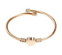 Générique Bracelet Perlé Acier Mm Classique Bracelet Silver/Rose/1 Gold Plated OT Clasp Bracelets Bracelet Plusieurs Bracelet 4 Bijoux (Rose Gold, One Size)