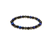 Générique Bracelet Pierre Naturelle, Bracelet Extensible En Hématite Naturelle De 6 Mm, Orné D'Une Pierre Précieuse, Pour Le Reiki Et Le Yoga. Bijou Énergétique Pour Femme Et Homme. Bleu Tigre
