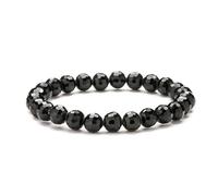 Générique Bracelet Pierre Naturelle Homme, Bracelet Extensible En Perles De Cristal Naturel Facetté De 8 Mm, Inspiré Du Reiki Et Du Yoga, Bijou Énergétique Pour Femmes Et Hommes.