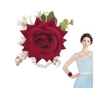 Générique Bracelet Porte-Corsage, Corsage Élégant pour Bal de Fin d'Études, Accessoire Élastique à Fleurs Artificielles pour Mariage - Cérémonies - Marié Mariée Mères