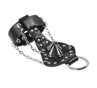 Générique Bracelet Punk Cuir pour Hommes et Accessoire de Mode de Doigt Unique pour Fête et Performance