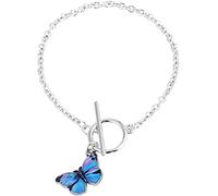 générique Bracelet Simple chaîne jonc pour Femmes s Bijoux Accessoire Pendentif Bracelets, Bleu marineProcessus Professionnel