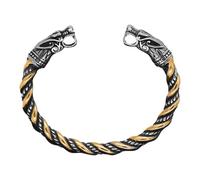 Générique Bracelet Vïķing Pour Hommes - Manchette Réglable En Cuir
