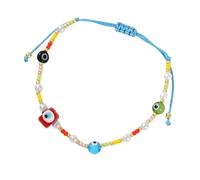 Générique Bracelets à breloques mystiques mauvais yeux, bijoux tissés élégants pour un usage quotidien et les styles, ensemble de bracelets à breloques yeux mystérieux