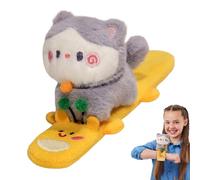 Générique Bracelets à claque d'animaux,Bracelet à claque d'animaux en peluche, Bracelets Jouet en peluche Capybara mignon, Animal en pour chat, trucs Capybara, bracelet gifle animal pour pouss