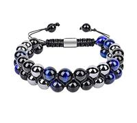 Générique Bracelets Bracelet Pour Et Bijoux Vert Main Noire Bracelet Perle Naturelle Pour Chance Inoxydable Bracelet Messages Bijoux (Camouflage, One Size)