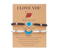 Générique Bracelets Cadeau Bijoux et lune pour la Saint-Valentin Bracelets noirs élégants et ajustables pour couples Pour Choix 4 Avec Bijoux (Black, One Size)