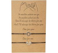 Générique Bracelets d'amitié 2 pièces, Bracelet d'amitié pour Couples Meilleurs Amis, Bracelets de Relation de Cordon Faits à la Main réglables