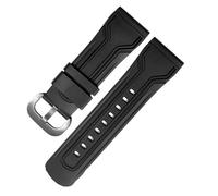 Générique Bracelets de montre compatibles avec les bracelets en caoutchouc Sevenfriday P3C/02/SF-M3/04/P1B/01(Black-silver)