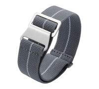 Générique Bracelets de montre en nylon 18/20/22 mm, élastiques et respirants, compatibles avec Rolex Water Ghost, Omega Tudor(Gray-White,22mm)