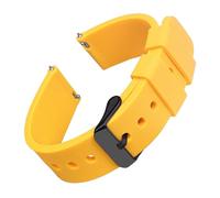 Générique Bracelets de montre en silicone 14/16/18/19/20/21/22/24 mm, bracelets caoutchouc souple à dégagement rapide(Naples Yellow 2,21mm)