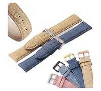 Générique Bracelets de montre en toile souple for hommes et femmes, style sport, style vintage, 10/12/14/16/18/20/22 mm(Dark gray,22MM_BLACK BUCKLE)